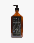 La Eva x Petersham Nurseries Blu face and body lotion in an amber glass pump bottle