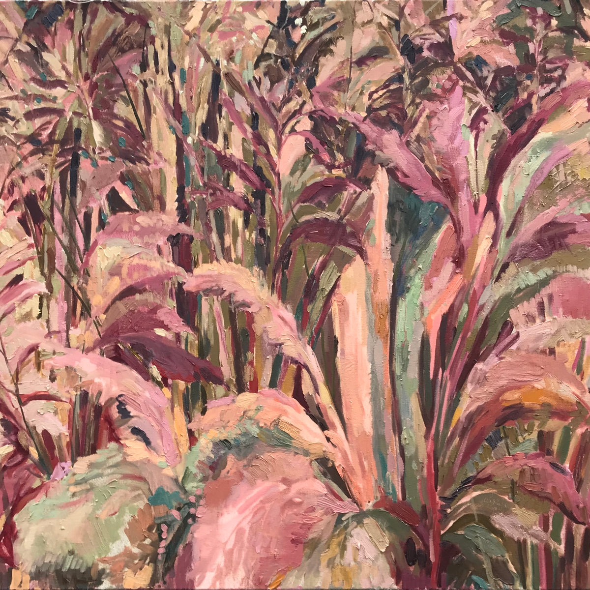 La Eva x Beatrice Hassel McCosh "Jungle Series" original artwork for limited edition collaboration for ARC architecture collection of Roseum