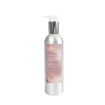 200ml aluminium bottle of La-Eva Roseum face and body wash