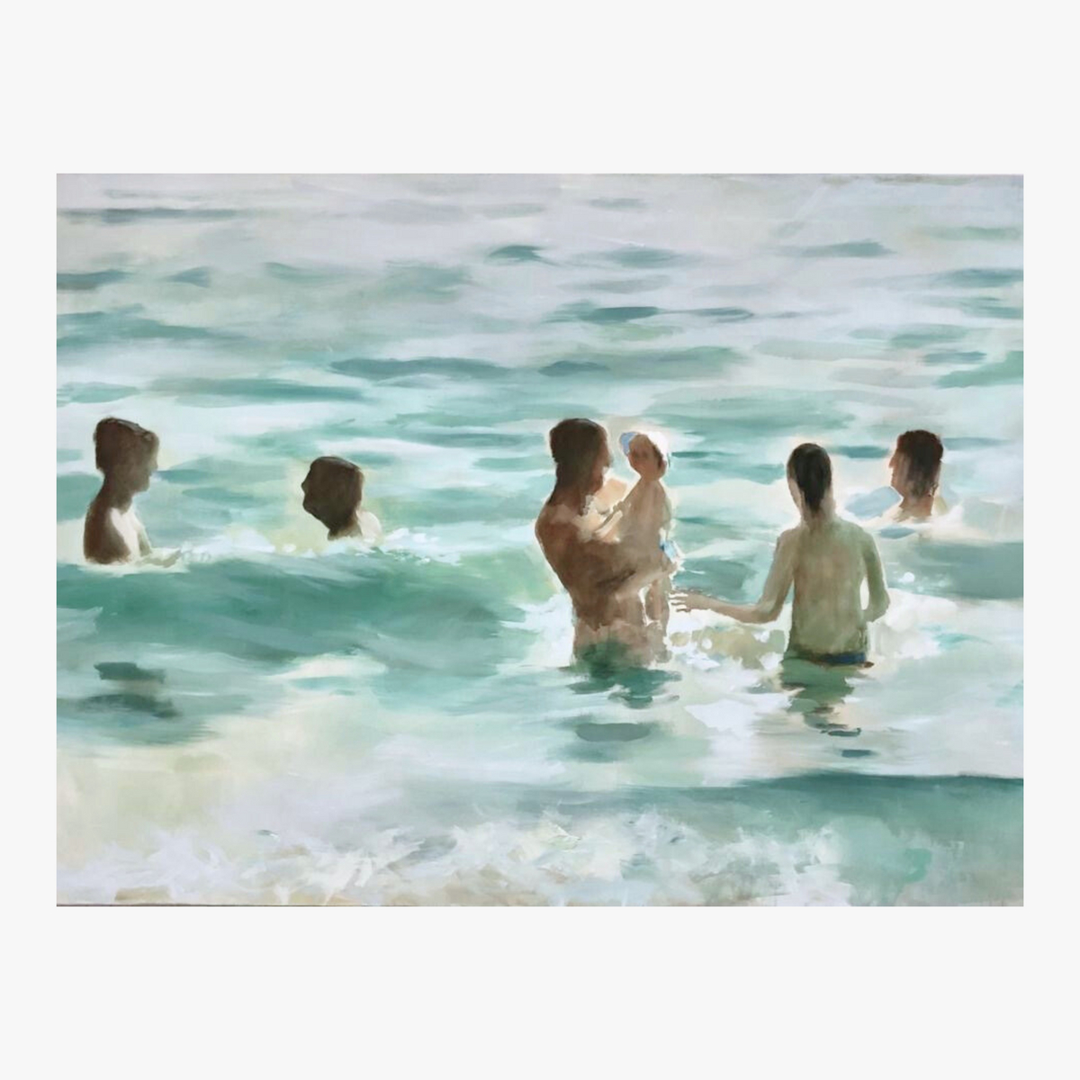 La Eva x Meinke Flesseman "Summer Swimmers" original artwork for limited edition collaboration collection